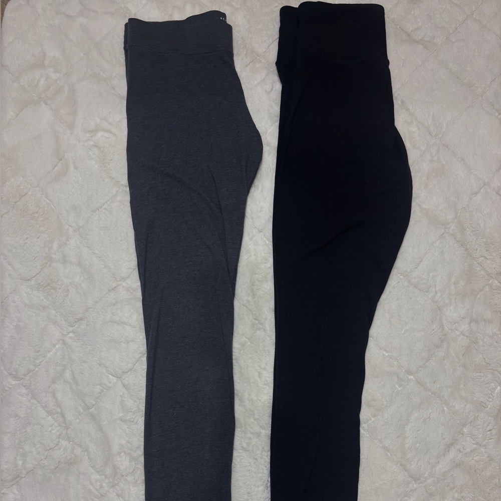 I’m selling 2 for 2 black and grey leggings in a size medium.